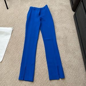 Victoria Beckham split front trouser pant - cobalt blue - excellent condition